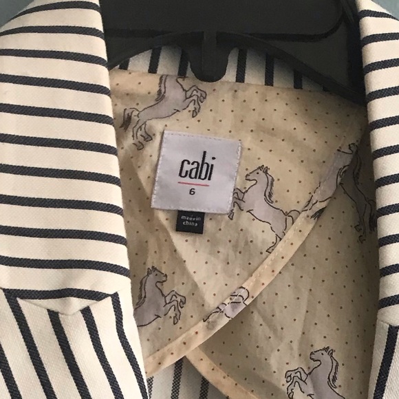 CAbi Ticking Stripe Blazer w/Bell Sleeves S - Picture 10 of 10